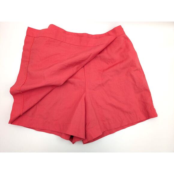 UNIQLO Women's Wrap Front Mini Skort Skirt Elastic Waist Band Pink Size S - Picture 3 of 8